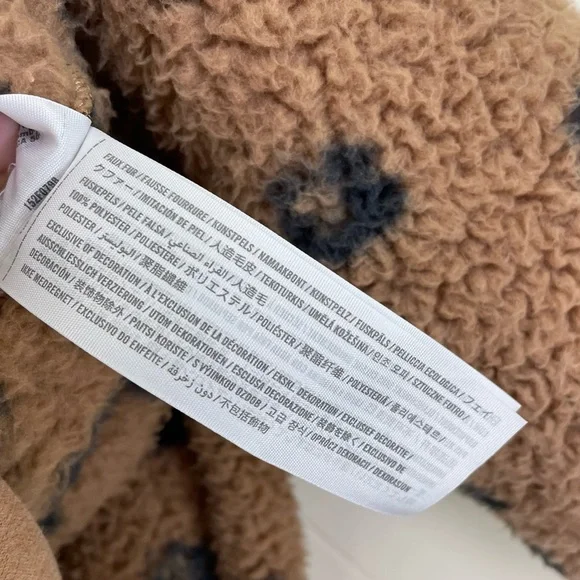 Abercrombie & Fitch Taupe Leopard Teddy Jacket - Picture 15 of 16